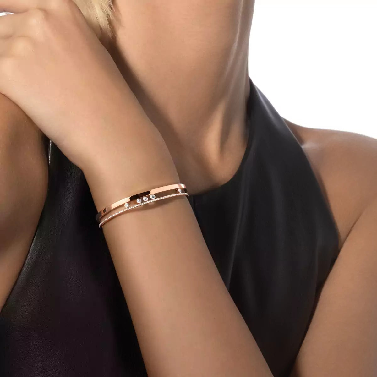 [Love Lucky]Move Romane Diamond Bangle Bracelet