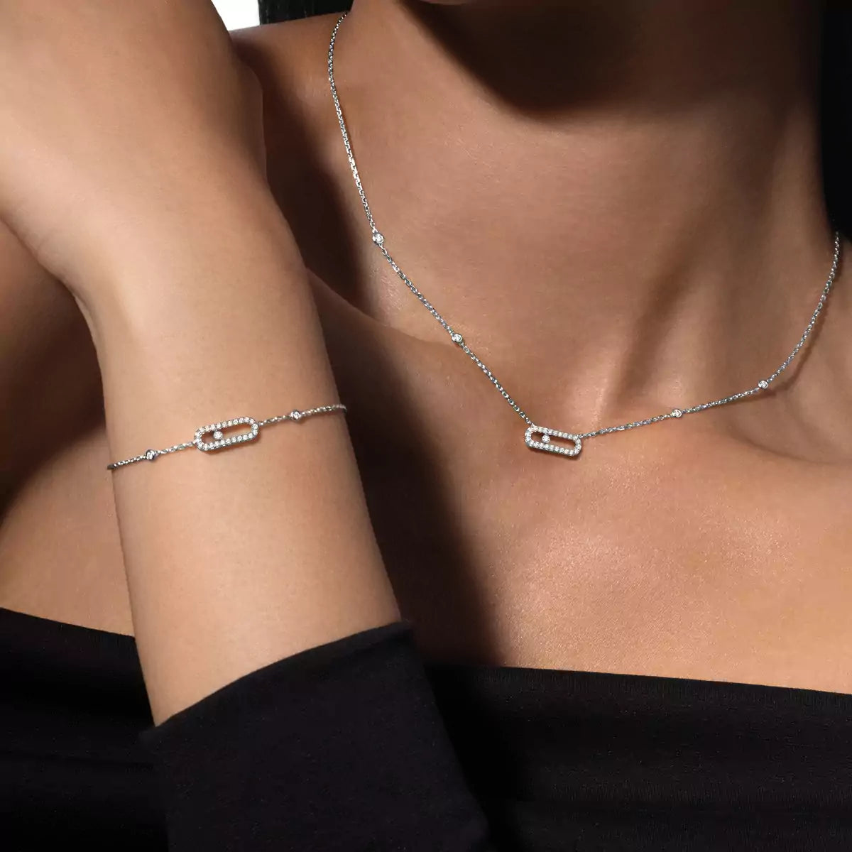 [Love Lucky]Collana con diamante Move Uno