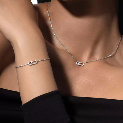 [Love Lucky]Collana con diamante Move Uno