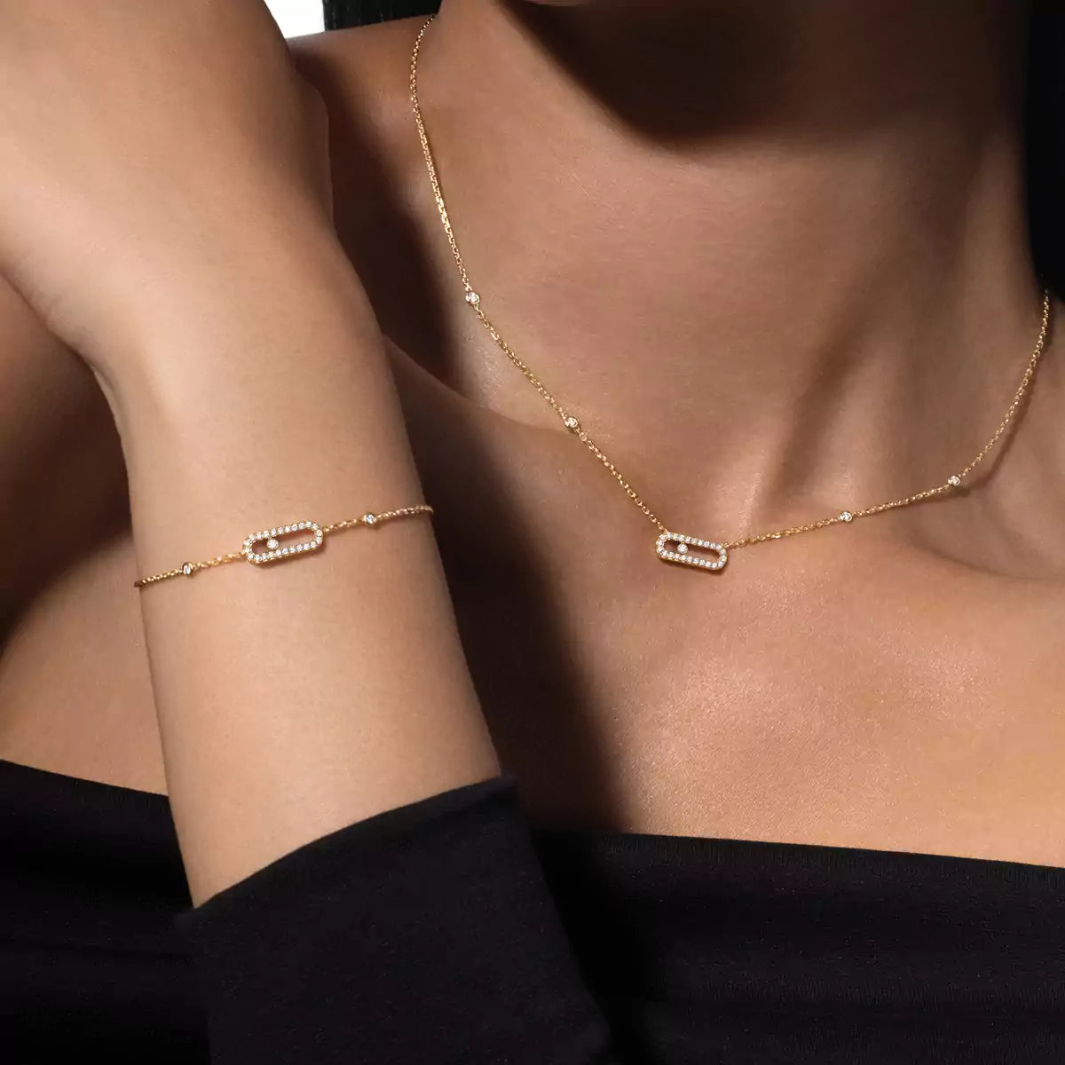 [Love Lucky]Collana con diamante Move Uno