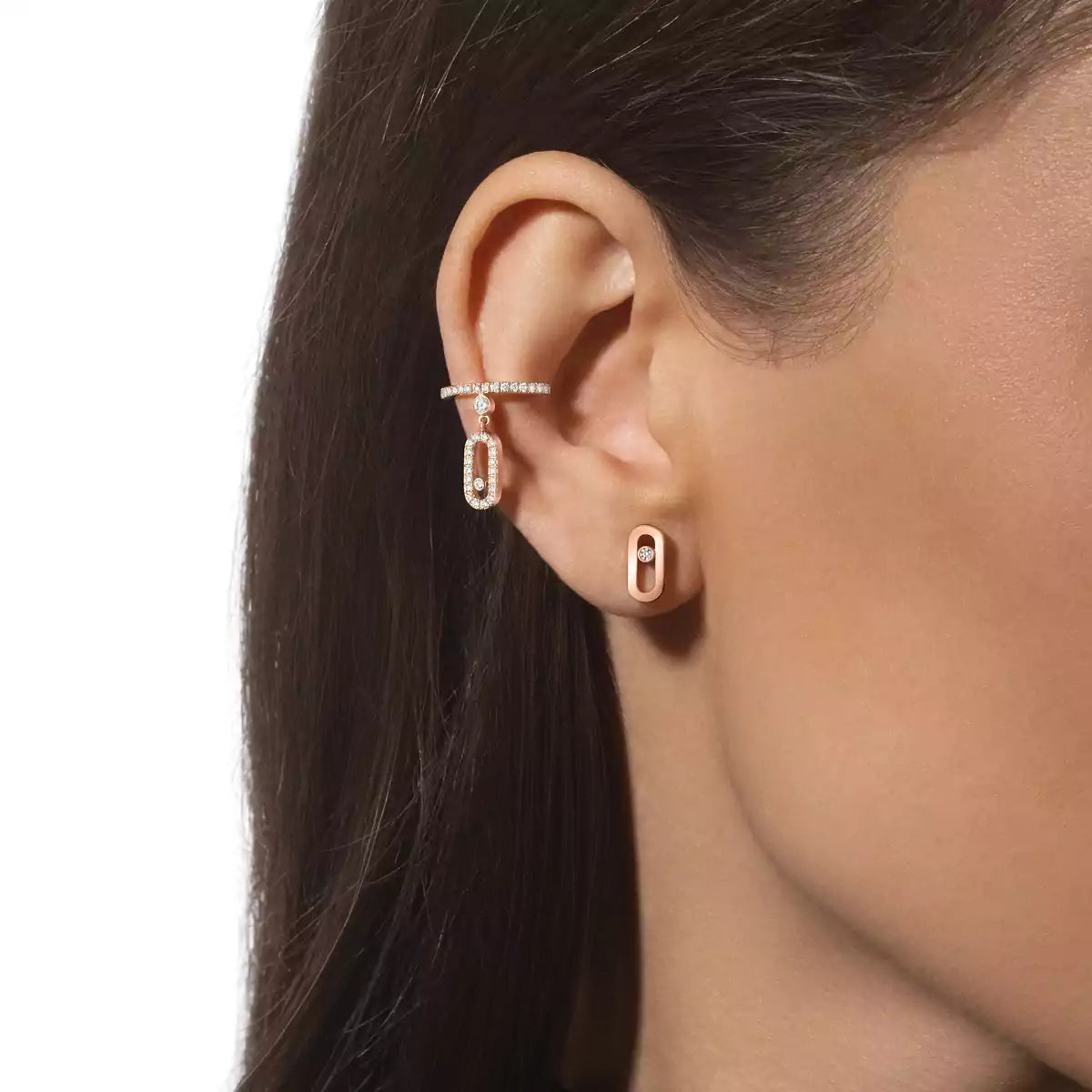[Love Lucky]Move Uno Diamond Stud Earrings