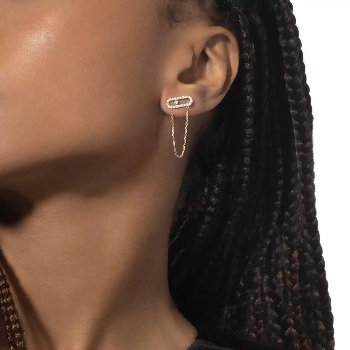 [Love Lucky]Move Uno Diamond Earrings