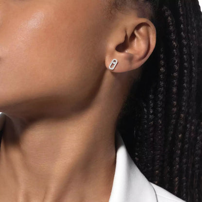 [Love Lucky]Move Uno Diamond Earrings