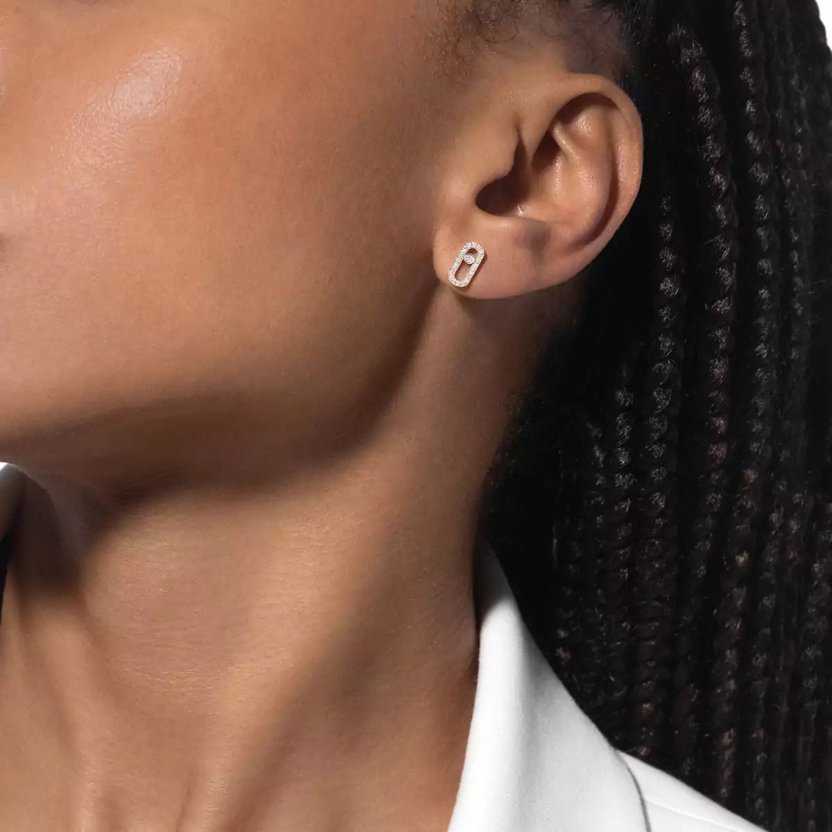 [Love Lucky]Move Uno Diamond Earrings