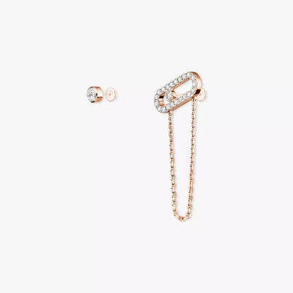 [Love Lucky]Move Uno Diamond Earrings