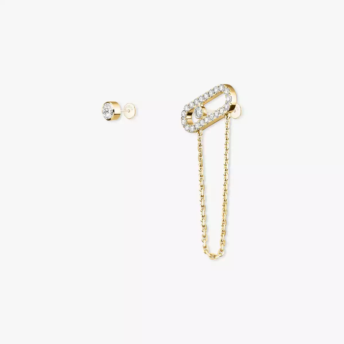 [Love Lucky]Move Uno Diamond Earrings