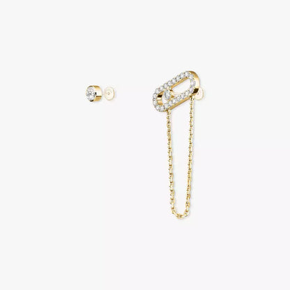 [Love Lucky]Move Uno Diamond Earrings