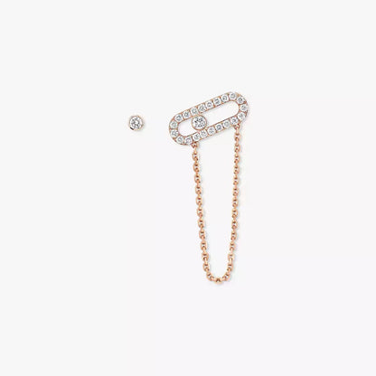 [Love Lucky]Move Uno Diamond Earrings