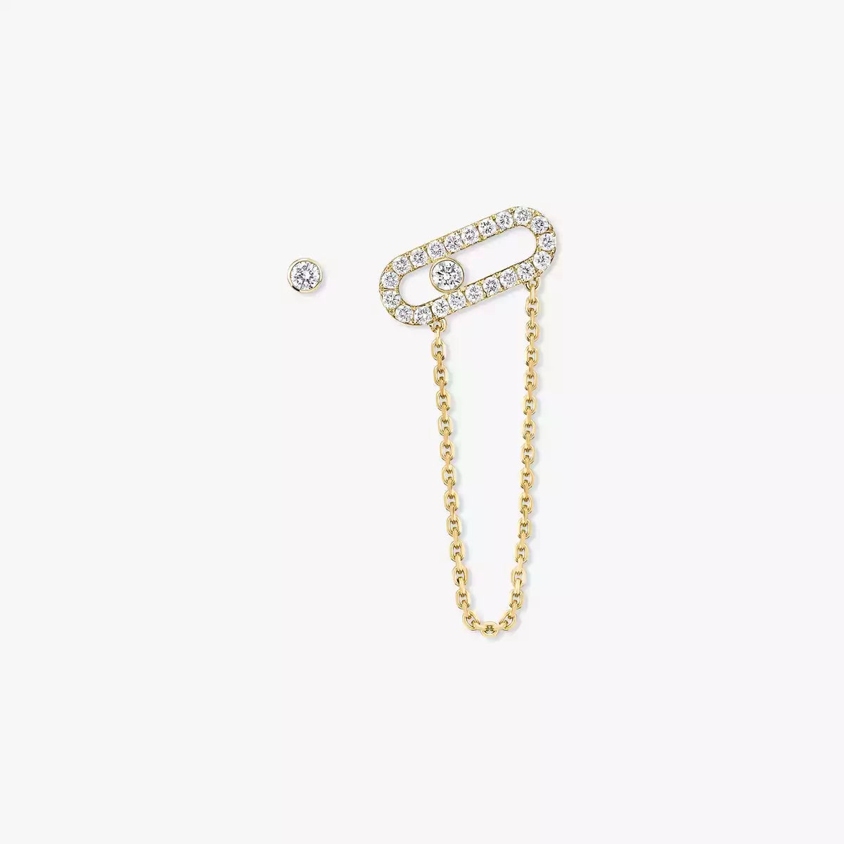 [Love Lucky]Move Uno Diamond Earrings
