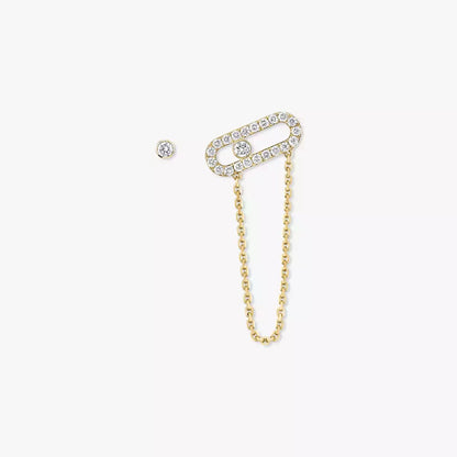[Love Lucky]Move Uno Diamond Earrings