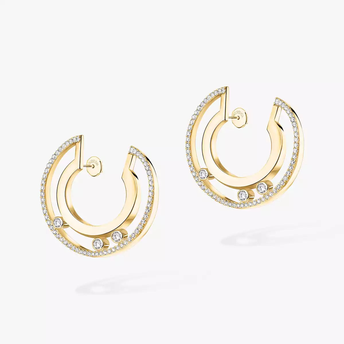 [Love Lucky]Move Romane Small Diamond Hoop Earrings
