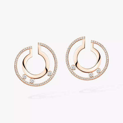 [Love Lucky]Move Romane Small Diamond Hoop Earrings