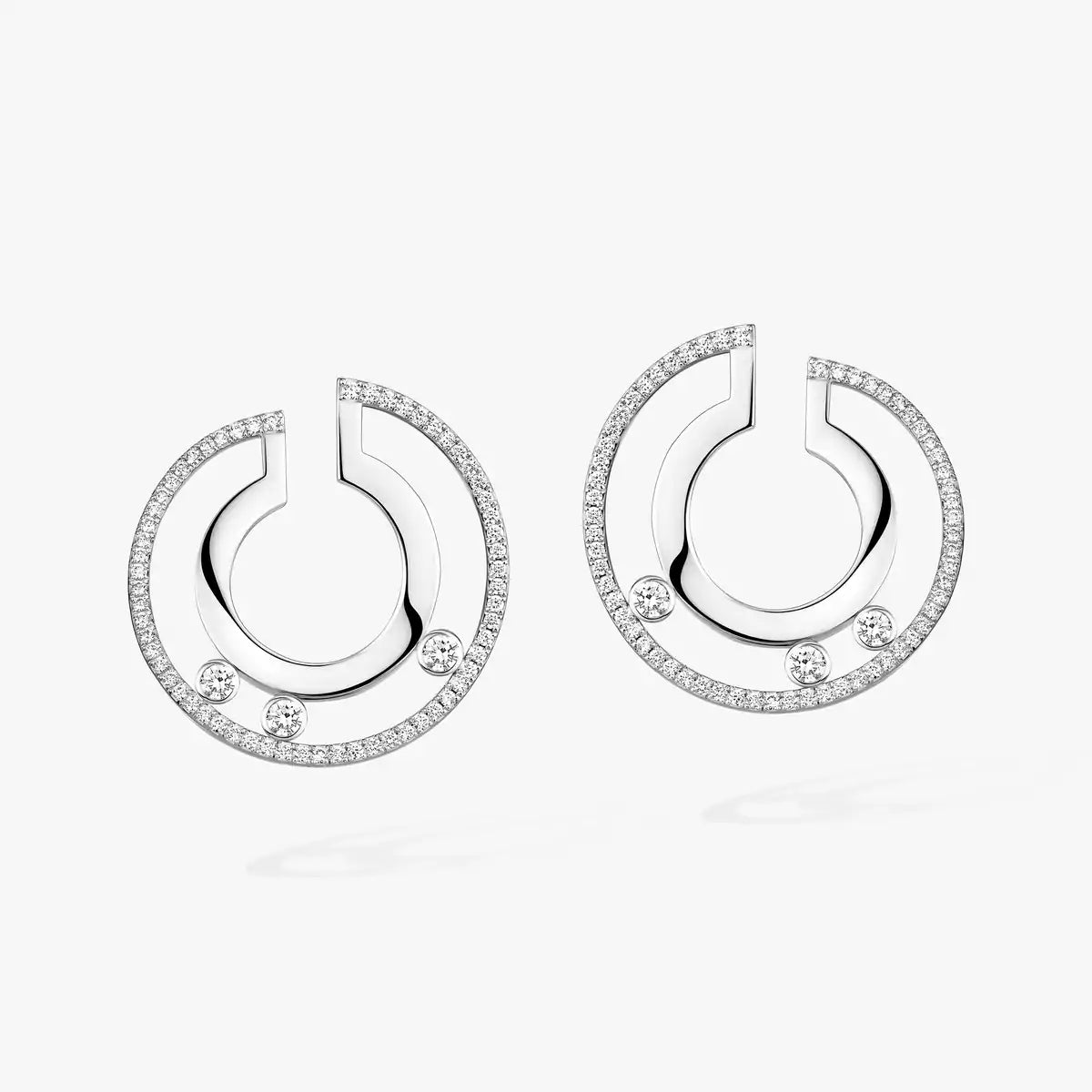 [Love Lucky]Move Romane Small Diamond Hoop Earrings