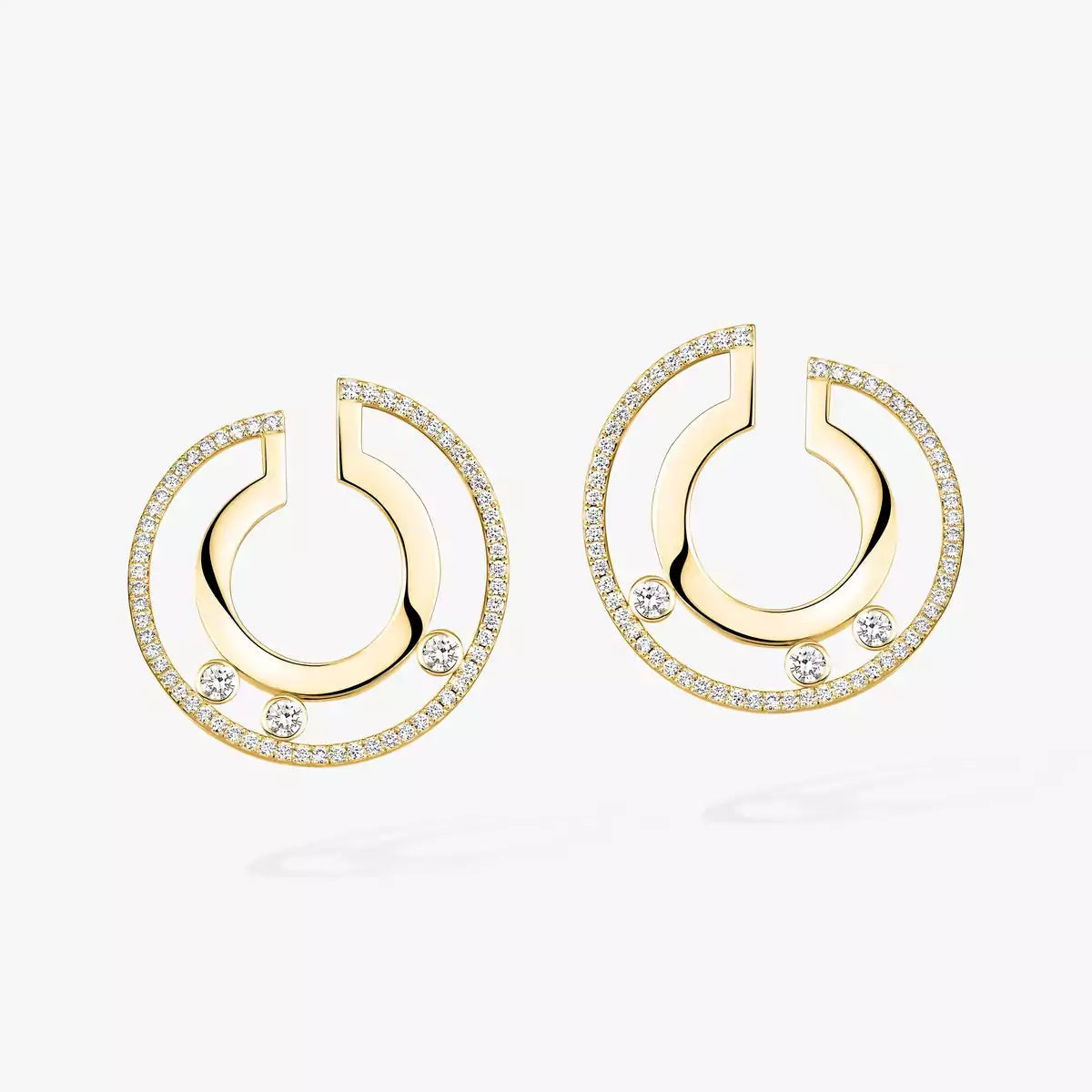 [Love Lucky]Move Romane Small Diamond Hoop Earrings