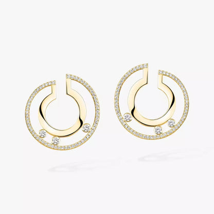 [Love Lucky]Move Romane Small Diamond Hoop Earrings