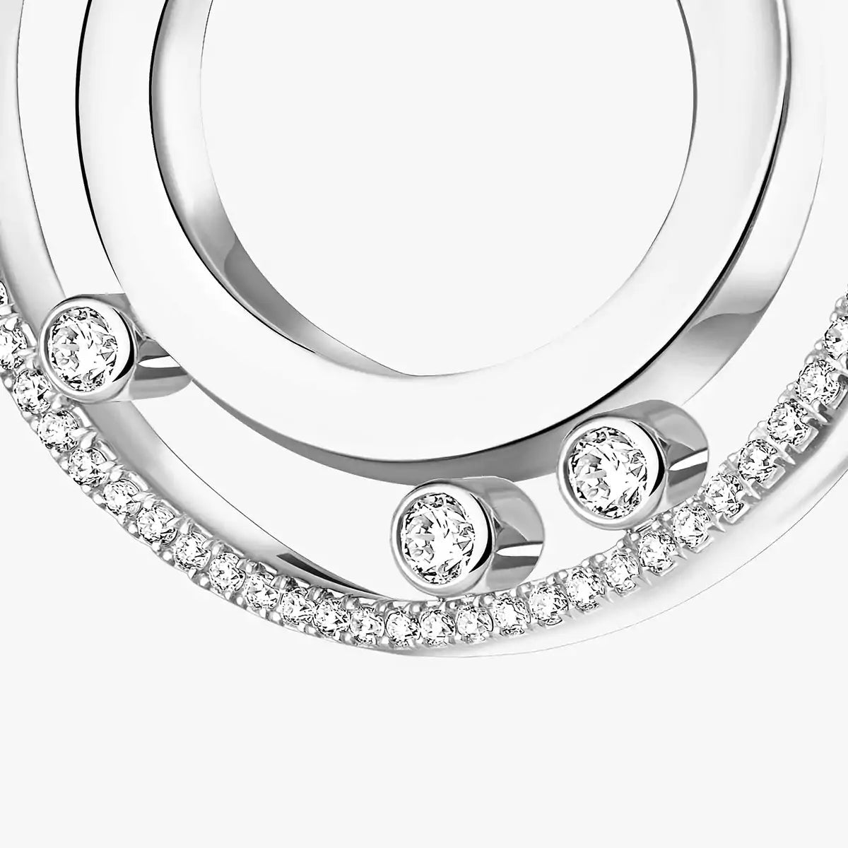 [Love Lucky]Move Romane Small Diamond Hoop Earrings