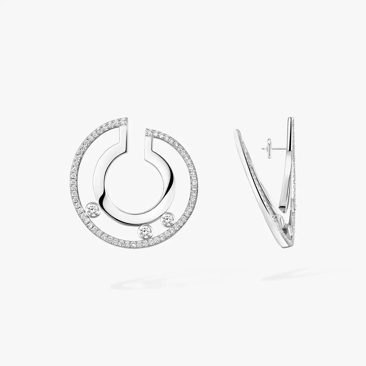 [Love Lucky]Move Romane Small Diamond Hoop Earrings