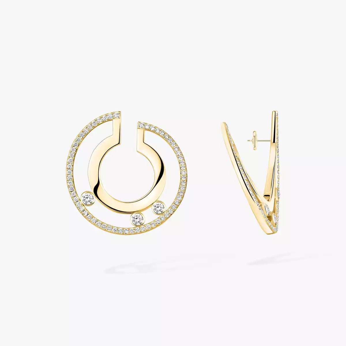[Love Lucky]Move Romane Small Diamond Hoop Earrings
