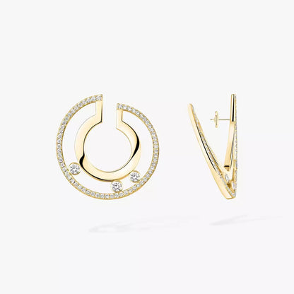 [Love Lucky]Move Romane Small Diamond Hoop Earrings