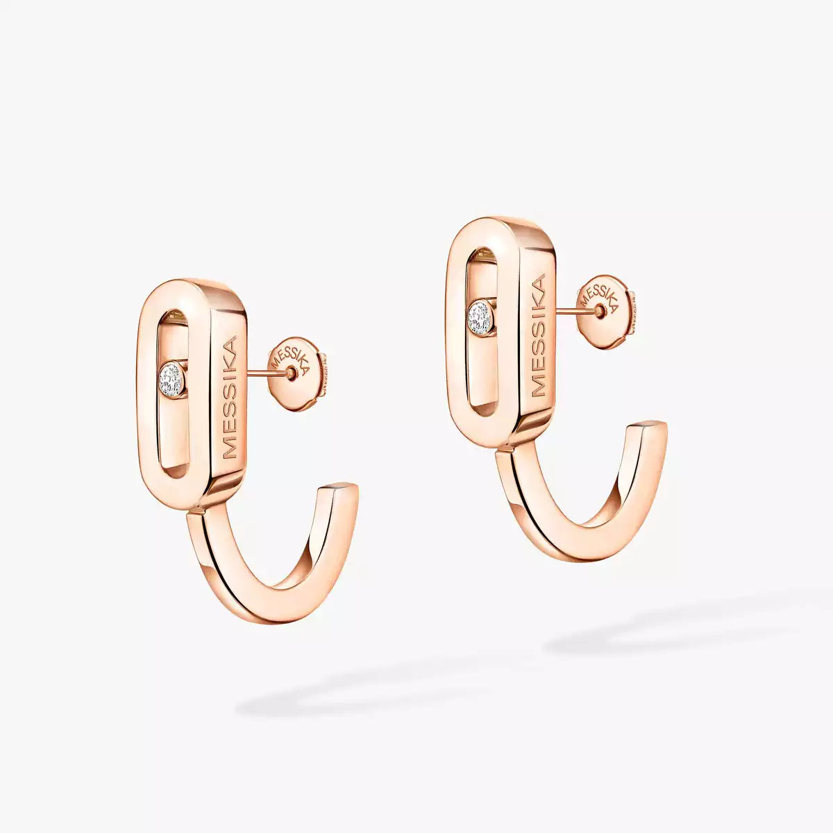 [Love Lucky]Diamond Mini Hoop Earrings Move Classique