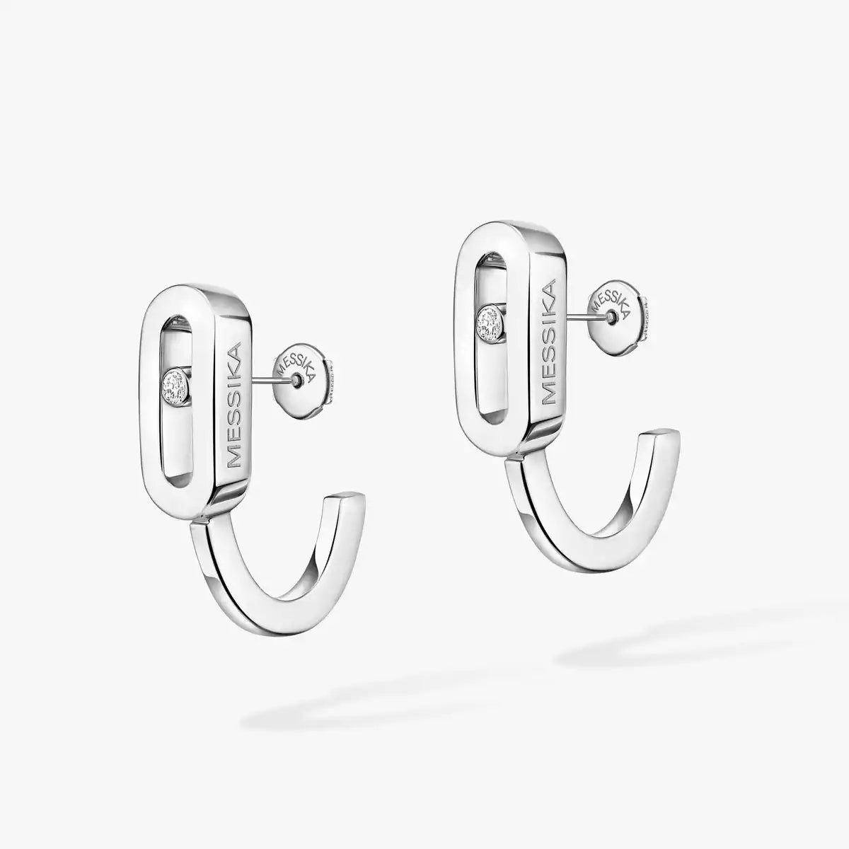 [Love Lucky]Diamond Mini Hoop Earrings Move Classique