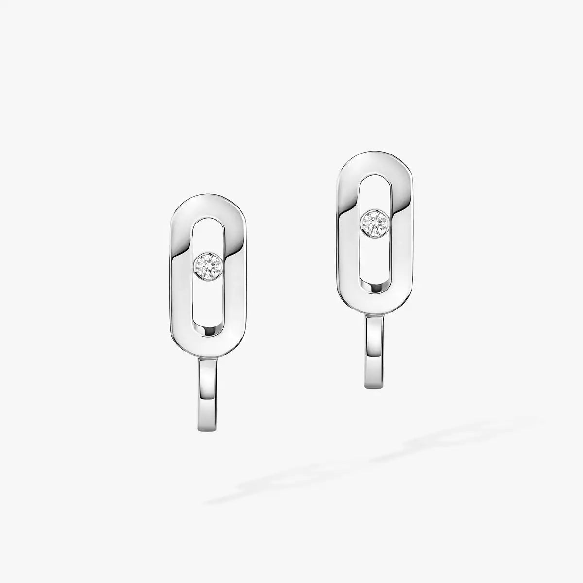 [Love Lucky]Diamond Mini Hoop Earrings Move Classique