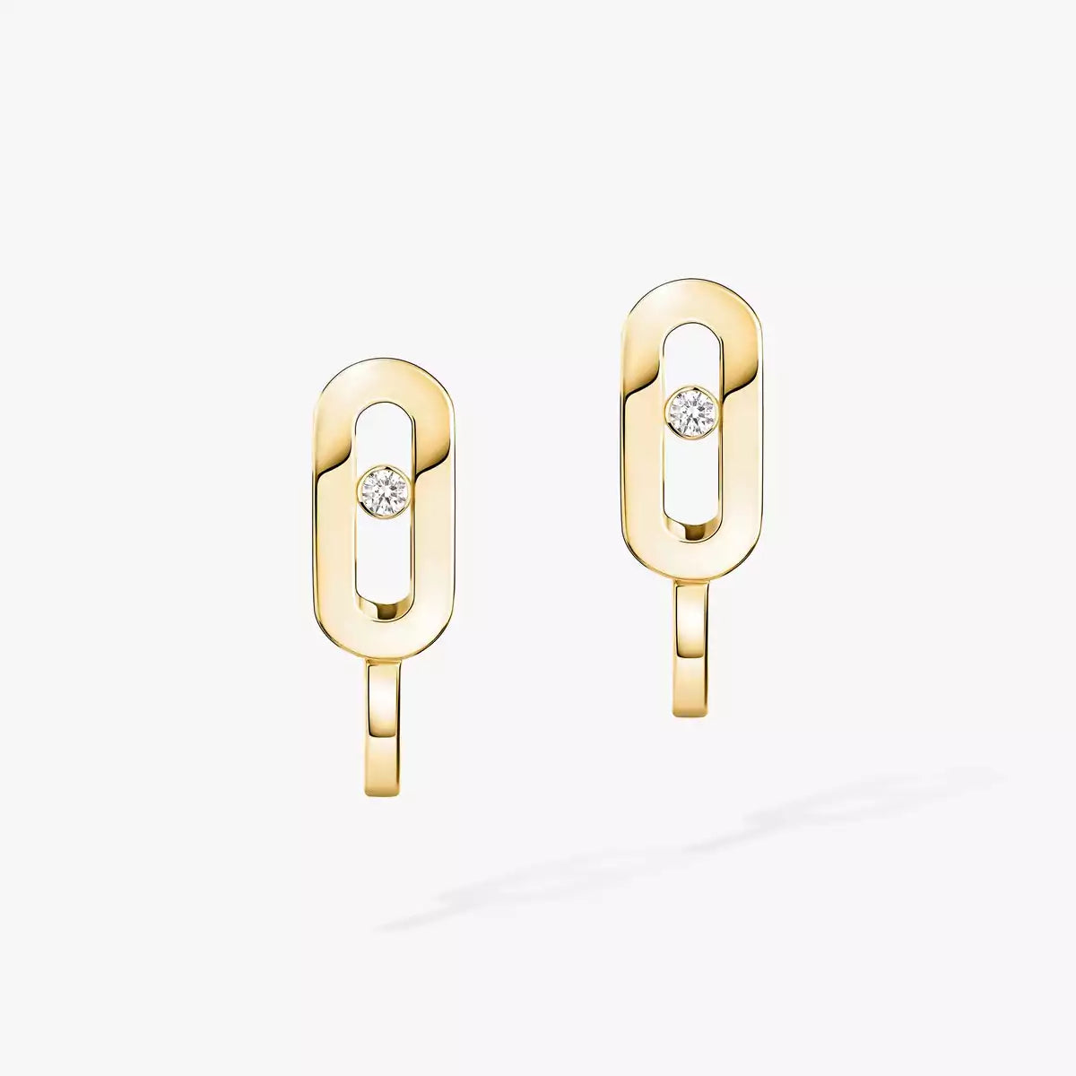[Love Lucky]Diamond Mini Hoop Earrings Move Classique