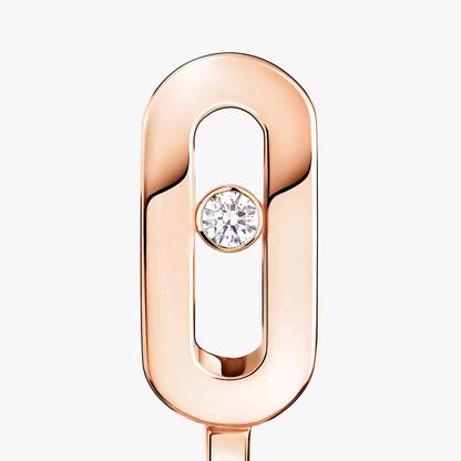[Love Lucky]Diamond Mini Hoop Earrings Move Classique