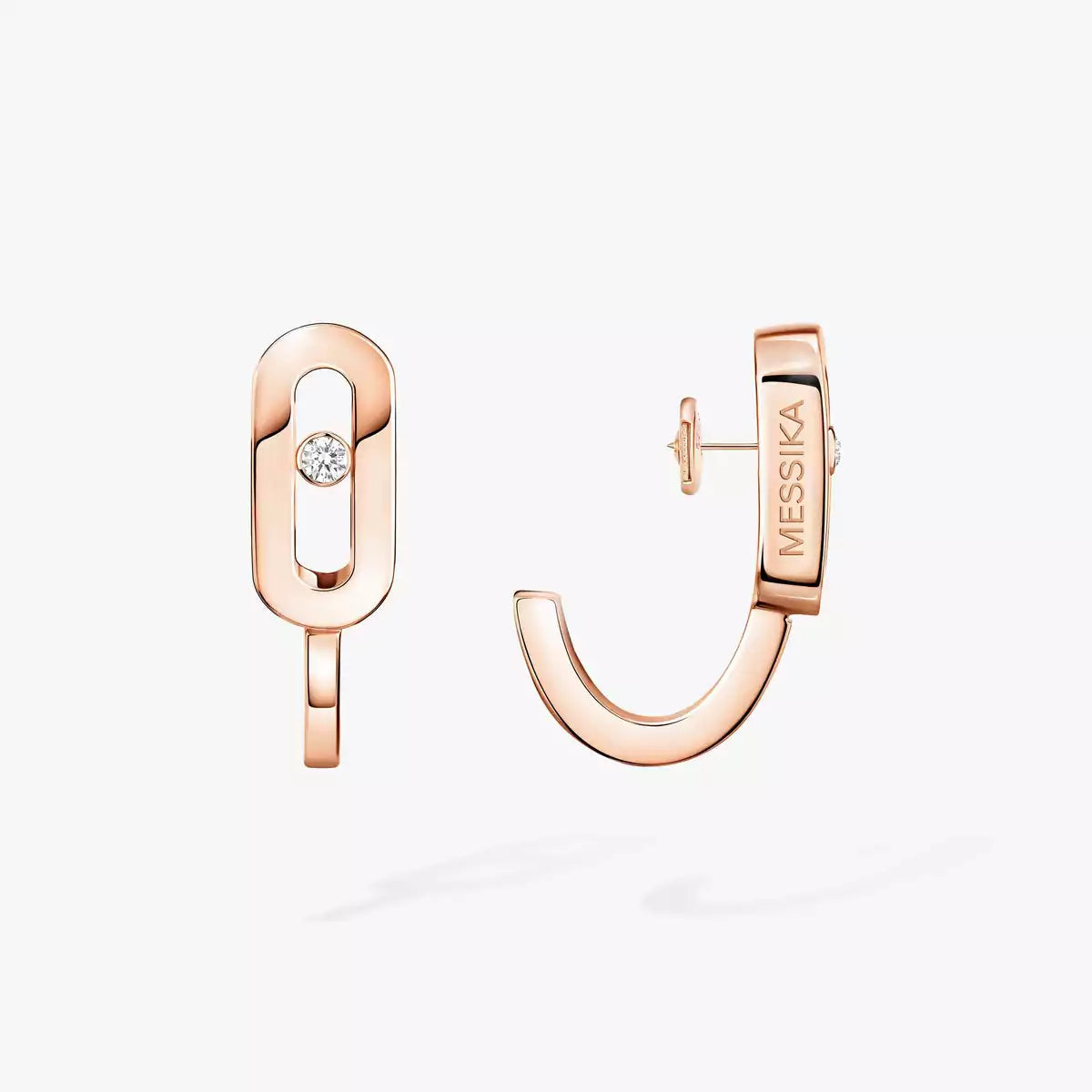 [Love Lucky]Diamond Mini Hoop Earrings Move Classique