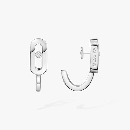 [Love Lucky]Diamond Mini Hoop Earrings Move Classique