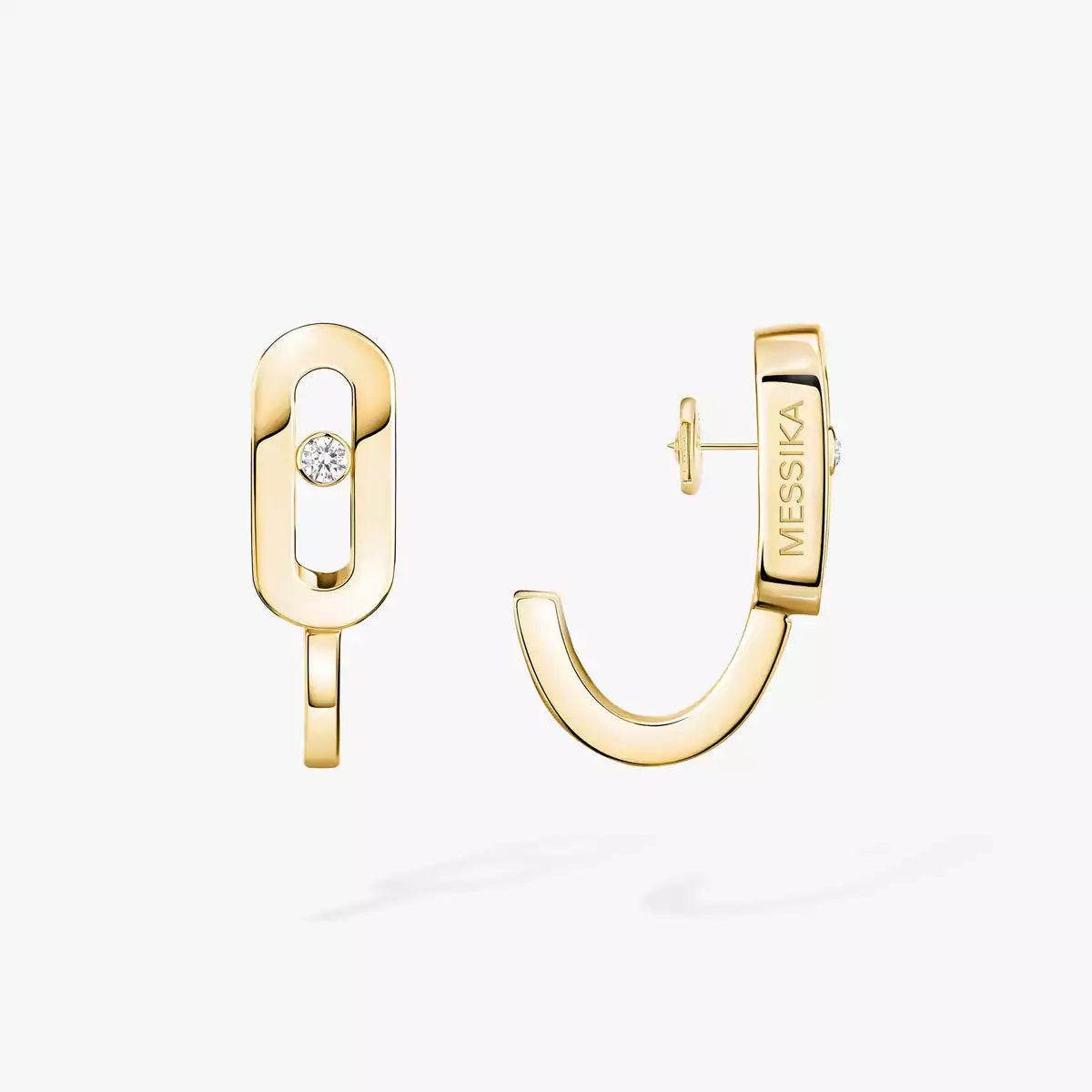 [Love Lucky]Diamond Mini Hoop Earrings Move Classique