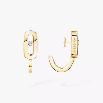 [Love Lucky]Diamond Mini Hoop Earrings Move Classique