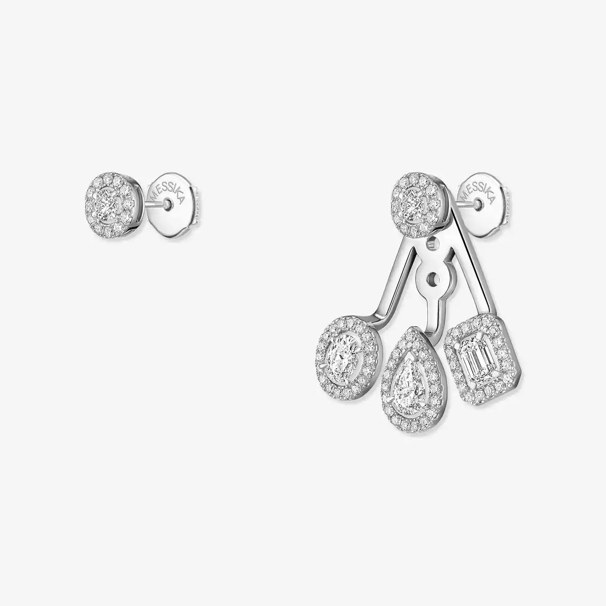[Love Lucky] My Twin Trio  Diamond Earrings