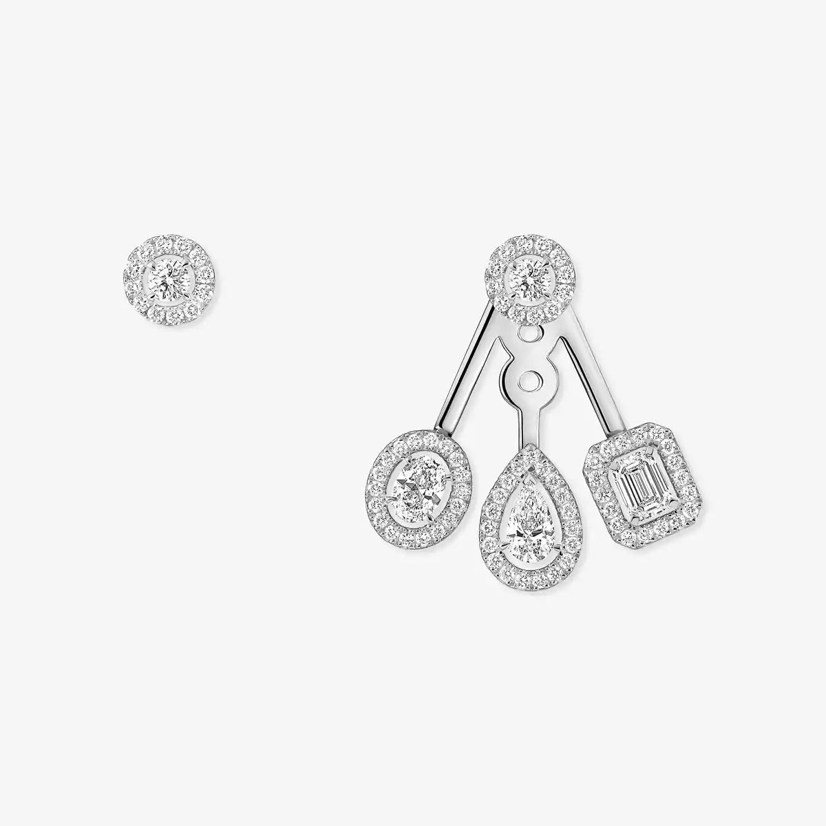 [Love Lucky] My Twin Trio  Diamond Earrings