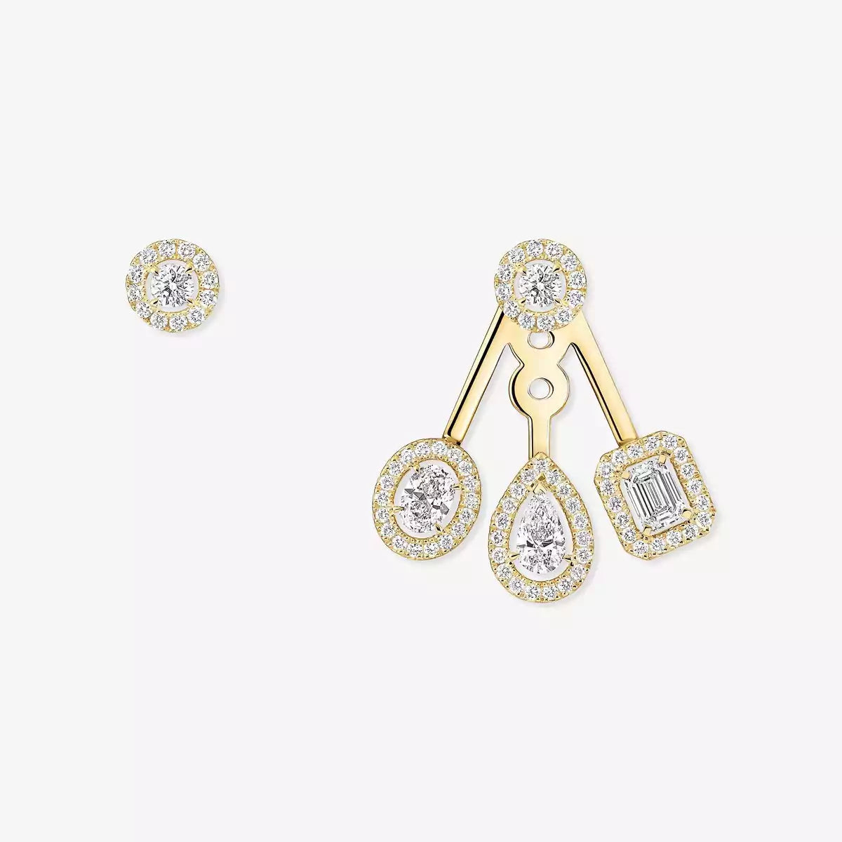 [Love Lucky] My Twin Trio  Diamond Earrings