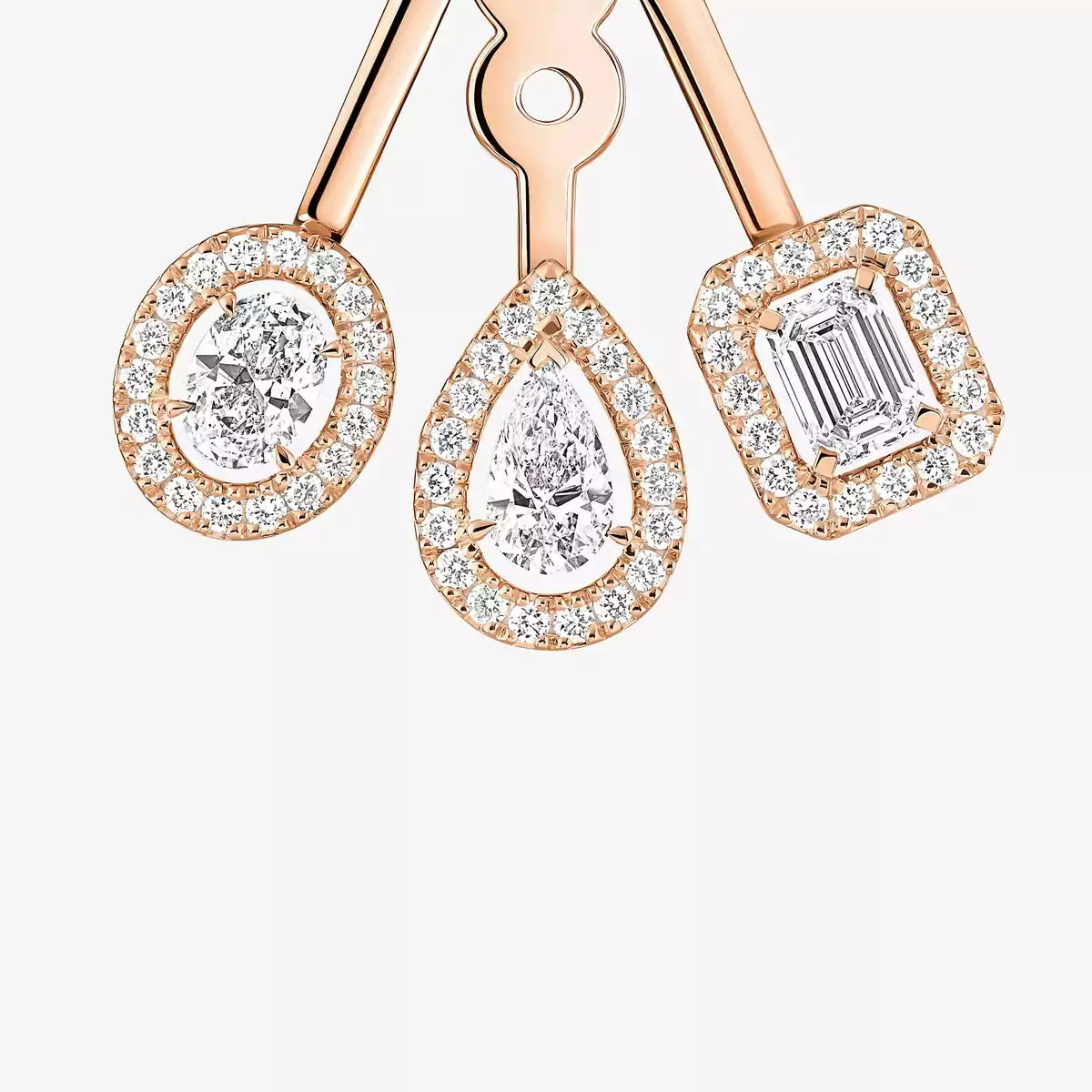 [Love Lucky] My Twin Trio  Diamond Earrings