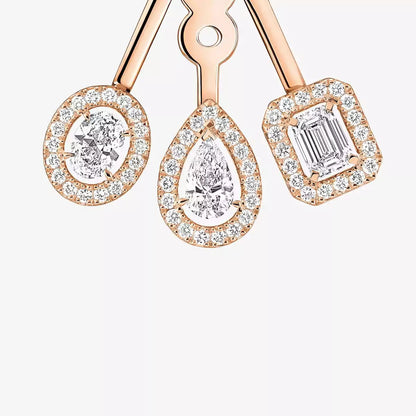 [Love Lucky] My Twin Trio  Diamond Earrings
