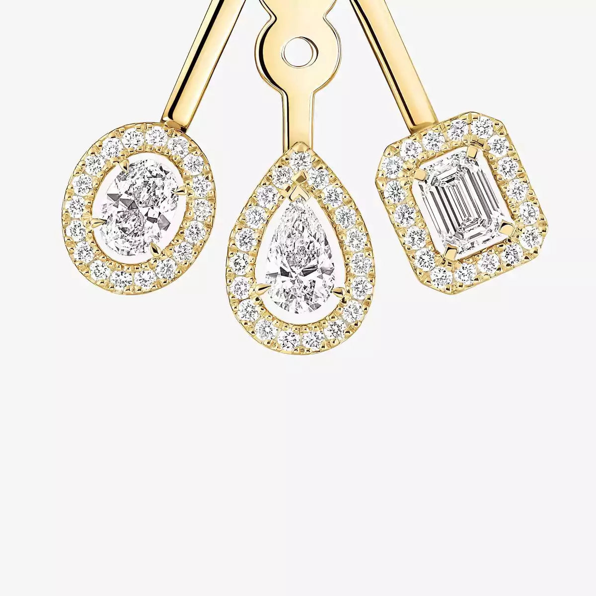 [Love Lucky] My Twin Trio  Diamond Earrings
