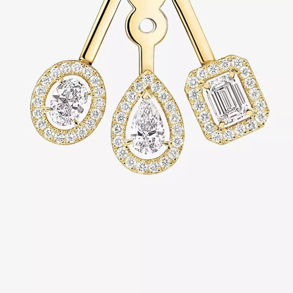 [Love Lucky] My Twin Trio  Diamond Earrings