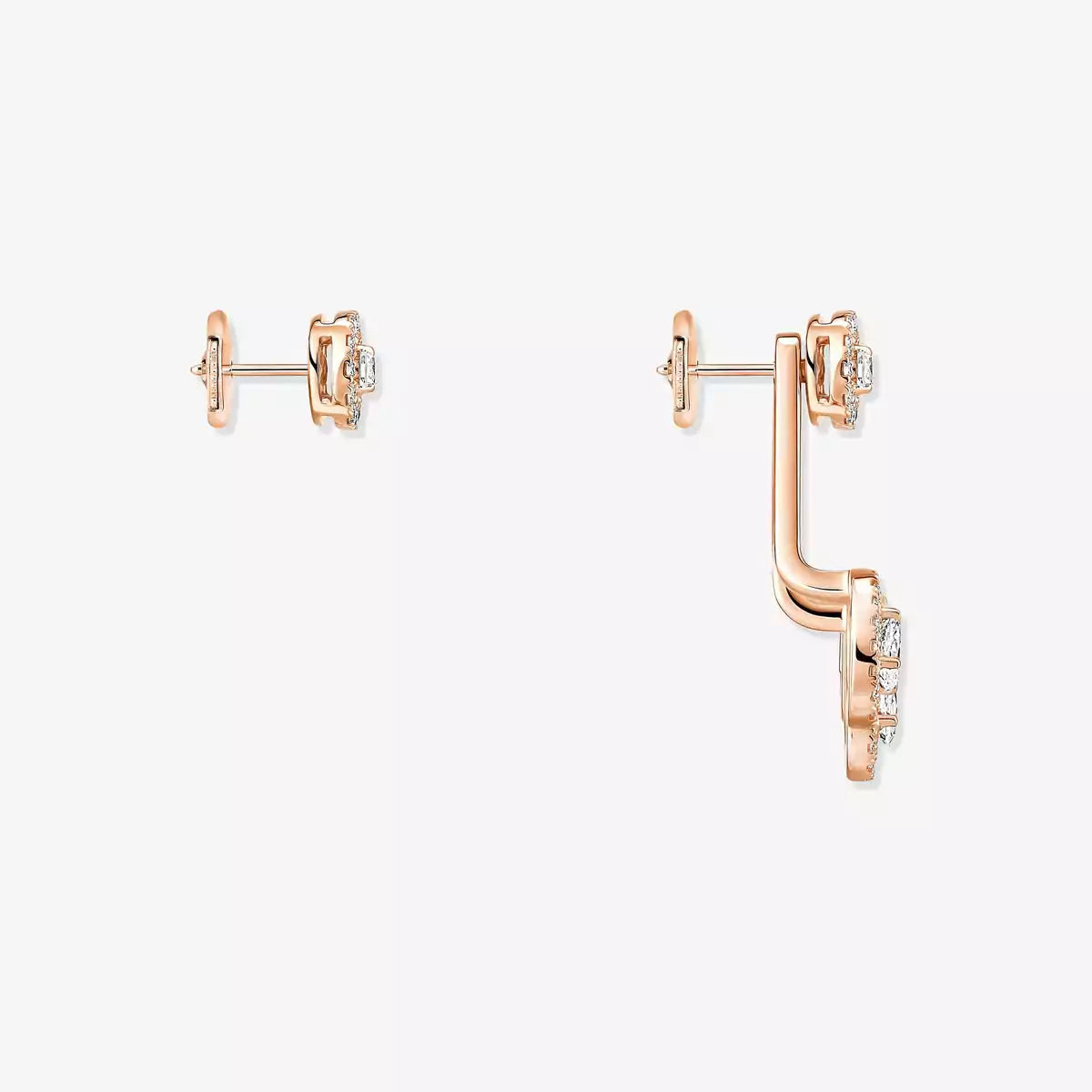 [Love Lucky] My Twin Trio  Diamond Earrings