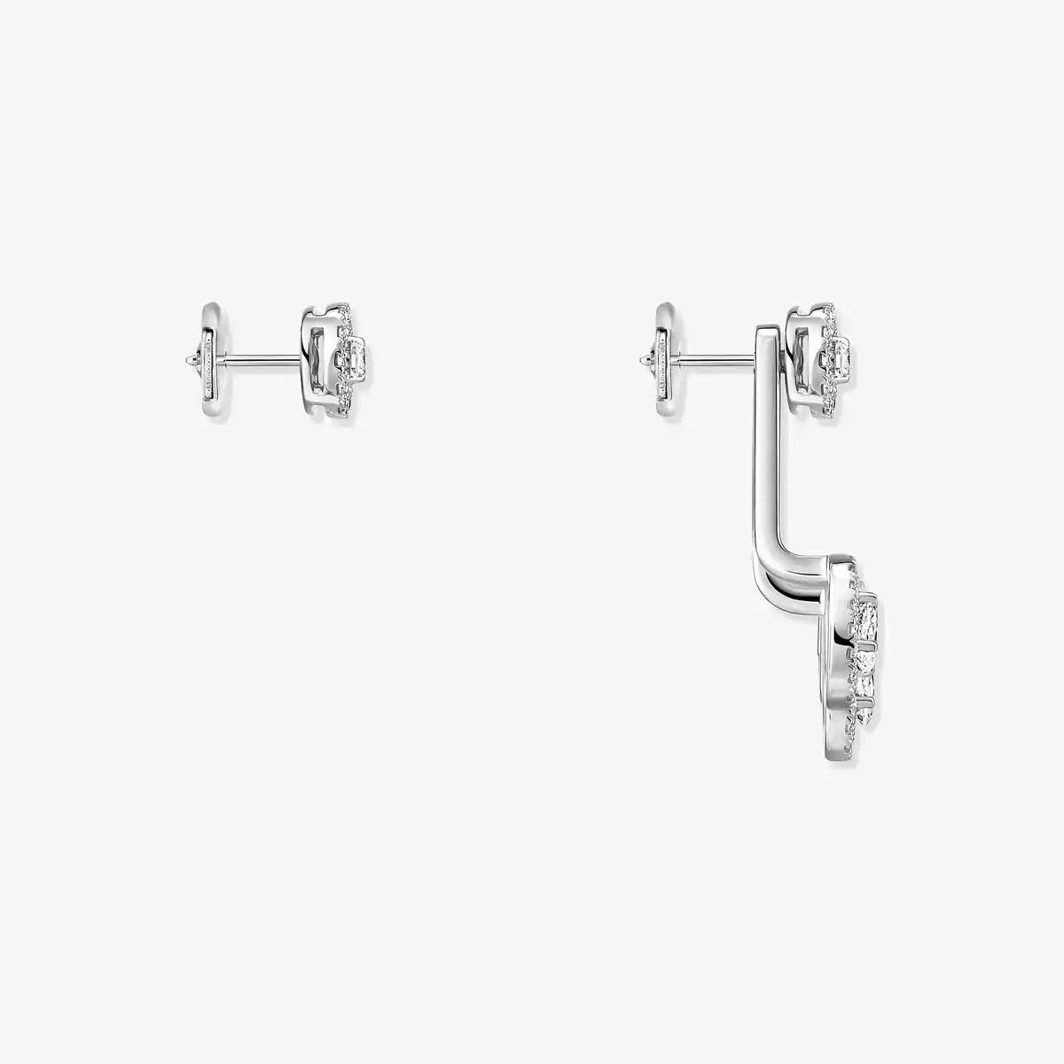 [Love Lucky] My Twin Trio  Diamond Earrings