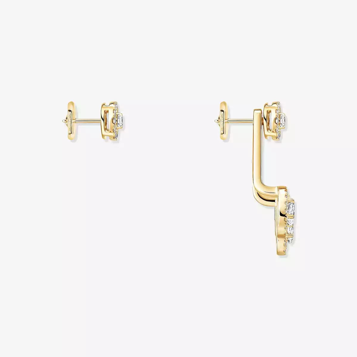 [Love Lucky] My Twin Trio  Diamond Earrings