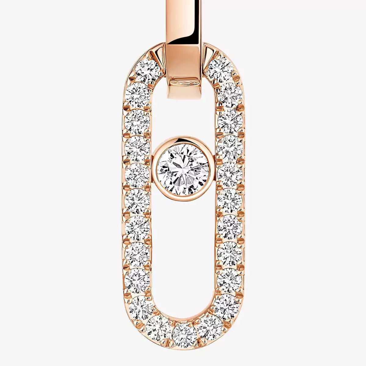 [Love Lucky]Move Link Diamond Earrings