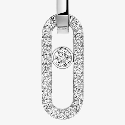 [Love Lucky]Move Link Diamond Earrings