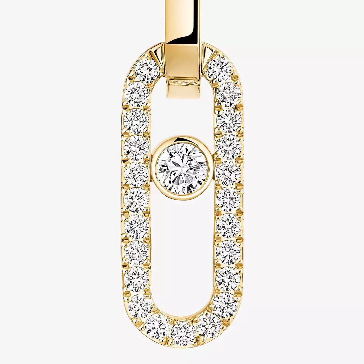 [Love Lucky]Move Link Diamond Earrings