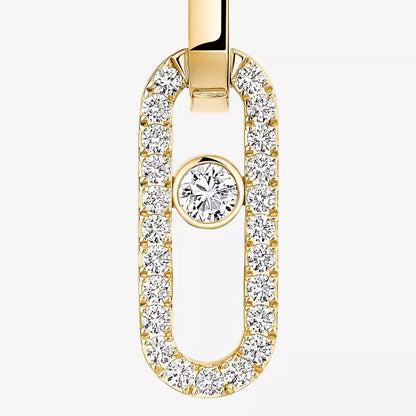 [Love Lucky]Move Link Diamond Earrings