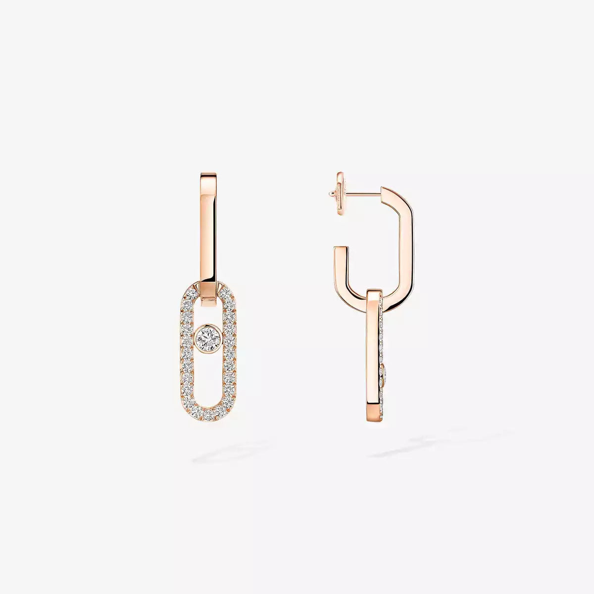 [Love Lucky]Move Link Diamond Earrings