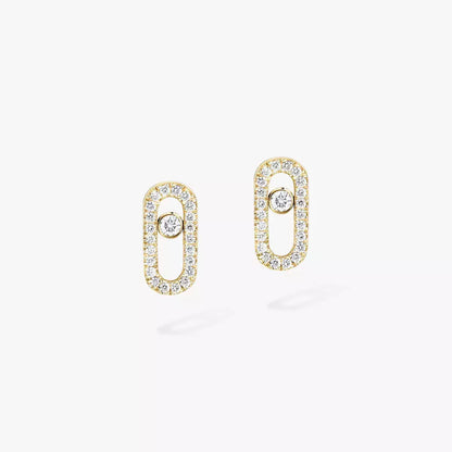 [Love Lucky]Move Uno Diamond Earrings
