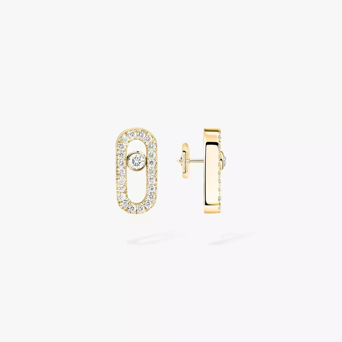 [Love Lucky]Move Uno Diamond Earrings