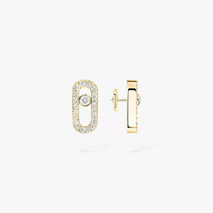 [Love Lucky]Move Uno Diamond Earrings